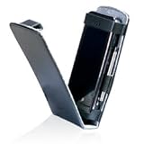Samsung Executive Black Leather Carry Case for Samsung M800 Instinct R800 D ....