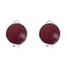 Sterling Silver 8mm Red Jasper Button Clip On Earrings