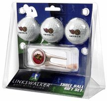 San Diego State Aztecs 3 Golf Ball Gift Pack With Cap Tool