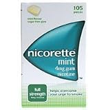 Nicorette Full Strength Nicotine Gum 4Mg Mint Flavour 105 pieces