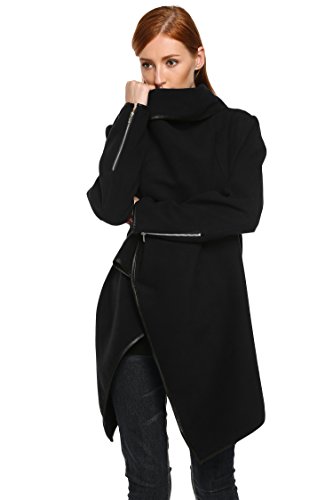 Zeagoo Fashion Women Slim Fit Woolen Coat Trench Coat Long Jacket Outwear Overcoat