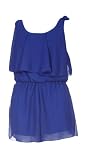 Best Seller Chiffon Playsuit with Tie Detail in Royal Blue Colour, Size S/M, M/L