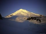 Sun on Illiamna Volcano in Alaska, USA Photographic Poster Print by Michael Brown, 40x30