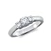 1/4 Ct. Three-Stone Diamond Engagement Ring in White Gold