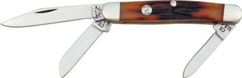 Stockman Pocket Knife w/Red Stag Bone Handle 3-1/4 Stockman Pocket Knife w/Red Stag Bone Handle 3-1/4