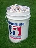New JUGS Bucket of Pearl Baseballs 4 DOZEN
