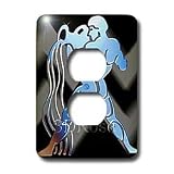 Zodiac Signs Horoscope - Aquarious - Light Switch Covers - 2 plug outlet cover