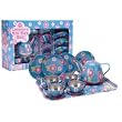 FLOWERS & STRIPES CHILDREN'S TIN TEA SET & TRAY 15 Pieces by Schylling
