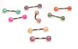 UV Eyebrow with Assorted Color Ball - Sold as a Pair