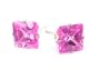 Beautiful 6mm Created Pink Sapphire CZ Square Princess Cut Stud Earrings ~ Comes Gift Boxed