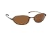 Coppermax 3709GPP BRN/AMBER Tonga Oval Polarized Sunglasses - Shiny Brown - Amber Lens