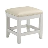 Home Styles 5530-28 Naples Vanity Bench, White Finish
