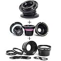 Lensbaby Optic Swap System Muse with Double Glass Optic Selecive Focus Lens kit. for Canon EF type mount SLR's with Lensbaby Optic Box Set Bundle for Composer, Muse, & Control Freak - Lensbaby Accessary Kit Bundle with 0.6X Wide Angle / 1.6X Telephoto Macro Kit, & Creative Aperture Kit