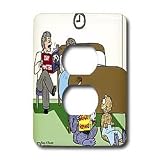 Rich Diesslins Funny General Cartoons - Monster Bedtime Stories - Light Switch Covers - 2 plug outlet cover