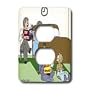Rich Diesslins Funny General Cartoons - Monster Bedtime Stories - Light Switch Covers - 2 plug outlet cover