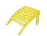 Outdoor Patio Pine Adirondack Ottoman in Yellow Finish