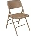 National Public Seating 300 Series All Steel Premium Folding Chair with Triple Brace, 480 lbs Capacity, Beige (Carton of 4)