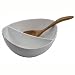 Typhoon Large Serving Bowl in White Porcelain with Beech wood serving spoon