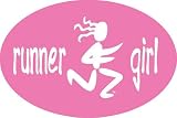 Runner Girl Oval Decal(pink)