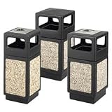 SAF9472 - Aggregate Receptacle,38 Gal,Square Side Open,BK