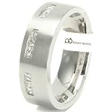 .29ct VVS E-F 14K White Gold Triple Grouped High End Mens Diamond Wedding Band