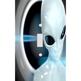 Outer Space Alien Decorative Switchplate Cover