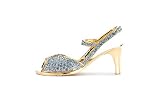 Swarovski Crystal Blue High Heel Business Card Holder