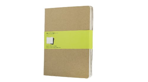 Moleskine Plain Cahier Journal Kraft XLarge: set of 3 Plain Journals