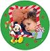 Custom Photo Plate - Holiday Mickey Mouse Photo Plate - Customize Your Holiday Mickey Mouse Plate With Your Favorite Photo