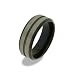 Jewelry : Eve's Addiction Mens Triple Black Stripe Titanium Ring