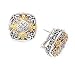 925 Silver & Diamond Earrings with 14k Gold Accents (0.33ctw).