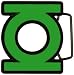 DC Comics Green Lantern Logo Enameled Metal Belt Buckle