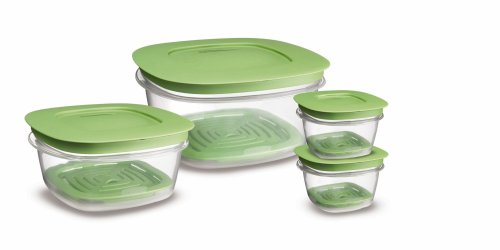 Rubbermaid 7J93 Produce Saver Square 8-Piece Set Food Storage Containers