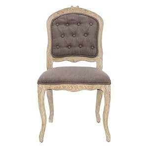 Two "Carissa Lee" Linen Side Chairs