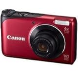 Canon Powershot A2200 14.1 MP Digital Camera with 4x Optical Zoom (Red)