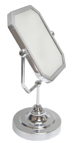 Aquatico Copenhagen Adjustable 2.5X Pedestal Chrome Vanity Mirror