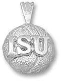 LogoArt Iowa State Cyclones Sterling Silver Basketball Pendant