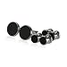 Mens Onyx and Silver Cufflinks and Studs Formal Set