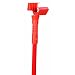 Continental 601, Superjaws Fiberglass Mop Handle with Structural Plastic Head, 1-1/8" Diameter x 60" Length x 4-3/16" Width, Orange (Case of 12)