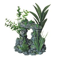 Jungle Floral Rock Arch Aquarium Ornament, Medium