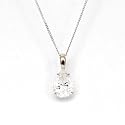 Presented By Jakob Strauss 9ct White Gold 18" Necklace With Pear Shape Pendant