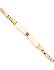 7 Inch 14k Gold Medical Jewelry Bracelet