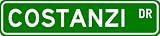 COSTANZI Street Sign ~ Personalized Family Lastname Sign ~ Gameroom, Basement, Garage Sign Novelty** METAL ALUMINUM - B000NFDO00