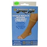 Sportaid Ankle Brace, Nylon Two-Way Stretch, Beige color, Size: Medium - 1 ea