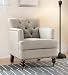 Colin Tufted Club Chair - Beige/ Ecru