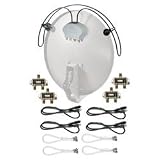 Terk TV44 Amplified Clip-on Outdoor TV Antenna for Dual LNB Satellite Dishes