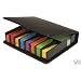 Tiger sticky memo index tab flags set leather look case like post-it notes
