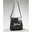 Juicy Couture Velour Flower Messenger Bag Black