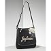 Juicy Couture Velour Flower Messenger Bag Black
