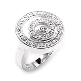 Women's Young Line Clear CubicZirconia Rhodium Ring, Size: 5-10